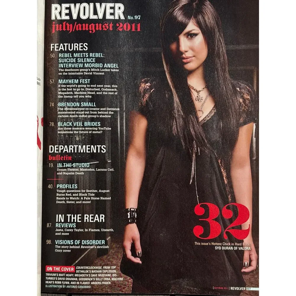 Revolver 97 July 2011 Mayhem Fest Issue w/ poster & Black Veil Brides Sticker